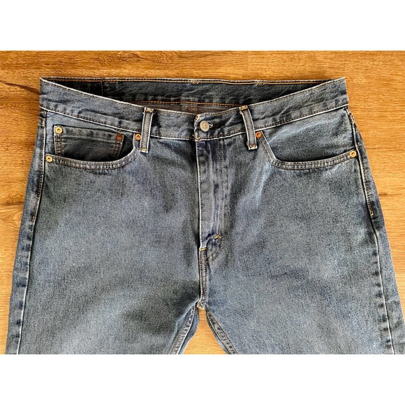 W38 L30 Levi’s 505 Denim Blue Jeans Men Red Label Regular Relaxed Fit - Picture 2 of 7